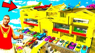 Franklin Upgrading NEW QUADRILLIONAIRE SECRET HOUSE in GTA 5  SHINCHAN and CHOP [upl. by Timotheus]