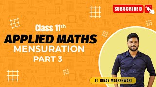 Class 11 Applied Maths MensurationL3ML Aggarwalbinaymaheshwari2808 [upl. by Isahella]