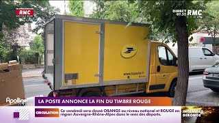 La Poste annonce la fin du timbre rouge [upl. by Kcinnay]