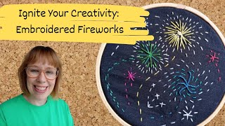 Easy Fireworks Embroidery Tutorial for Beginners [upl. by Rosenstein]