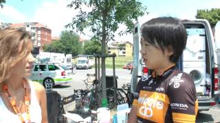 Giro Rosa 2013  intervista a Mayuko Hagiwara [upl. by Cosmo747]