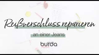 Nähtutorial  DIY Reißverschluss reparieren an einer Jeanshose [upl. by Ocana]