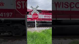 WSOR Power Move In Walworth Wisconsin 4197 6023 5224 train [upl. by Htbazile]