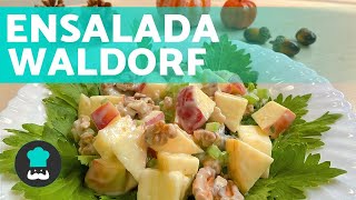 Cómo hacer ENSALADA WALDORF original 🥗 ¡Con apio y manzana [upl. by Kristos101]