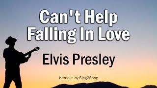 Elvis Presley  Cant Help Falling In Love Karaoke Version [upl. by Melburn406]