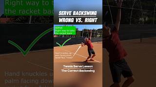 Tennis Serve Backswing Wrong vs Right tennisservetechnique tennisservebackswing [upl. by Dar]