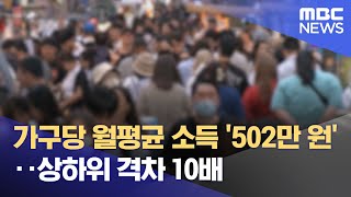 가구당 월평균 소득 502만 원‥상하위 격차 10배 2024022912MBC뉴스 [upl. by Yznyl]