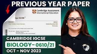 Cambridge IGCSE Biology Past Papers  Cambridge IGCSE Biology 061021ON23  IGCSE Biology [upl. by Servais43]