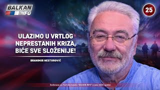 INTERVJU Branimir Nestorović  Ulazimo u vrtlog neprestanih kriza biće sve složenije 162024 [upl. by Luciano]