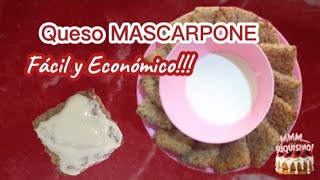 Queso MASCARPONE muy rico y económico quesocrema [upl. by Acirre]