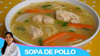 SOPA DE POLLO CON VERDURAS  FACIL Y SALUDABLE [upl. by Amuh641]