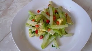 Ensalada de Chayote y Aguacate  Receta [upl. by Llewxam]