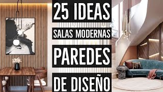 25 IDEAS PARA DECORAR SALAS MODERNAS y ELEGANTES CON DISEÑOS de PAREDES de MADERA  DECORACION 2023 [upl. by Arrahs142]