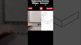 Engineering Drawing Isometric View using Drafter shorts engineeringdrawing drawing 3d [upl. by Maggi]