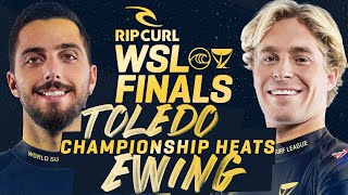 Filipe Toledo vs Ethan Ewing  Rip Curl WSL Finals 2023  Championship Heats Replay [upl. by Truelove]