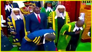 See what happened as Ruto arrived in Parliament for State of the Nation Address speech today [upl. by Etnoj]