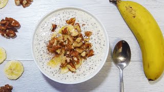 Banting Banana Nut Chia Porridge Recipe  LCHF Banting Breakfast Ideas [upl. by Corrinne]