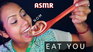 Asmr Hindi  ASMR I Eat Your Face Face Touching Personal Attention mouth sounds [upl. by Aihsakal]