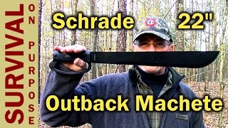 Schrade 22quot Outback Machete Review  Survival Gear [upl. by Heinrich156]