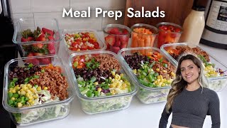 Meal Prep Salads That Will Last a Week How to Keep Salad Fresh Longer Nutritarian Plant Based [upl. by Yehudit]