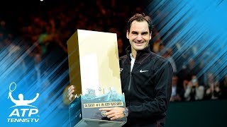 Roger Federer World No1 presentation and speech  Rotterdam 2018 [upl. by Blackmore]