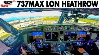 Boeing 737MAX into London Heathrow  Pilot Landing Briefing [upl. by Aeki652]