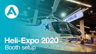 HeliExpo 2020  Airbus booth takes shape [upl. by Retnuh589]