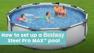 How to set up a Bestway Steel Pro MAX pool [upl. by Nyrac693]