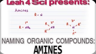 Naming Amines using IUPAC Nomenclature for Organic Compounds by Leah4sci [upl. by Doroteya545]