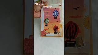 Beautiful painting on diary page ✨😍 shortvideo art skypainting acryliconcanvas trending [upl. by Karlens]