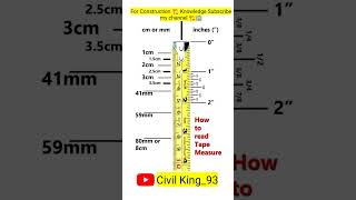 How to read measurement tape civilsitework civilsitework motivation civilsite [upl. by Wynne]