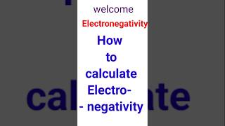 Electronegativity  how to calculate electronegativity of iodine  chemistry ytshortsvideo [upl. by Nonnerb]