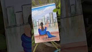 Women abstract painting easy drawing shorts shortvideo art painting new explore [upl. by Proud]