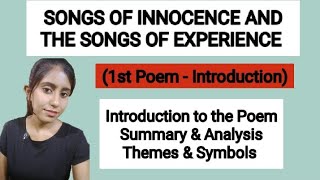 The Songs of Innocence Introduction Poem Summary Analysis Themes etc  apeducationhub [upl. by Ayama174]