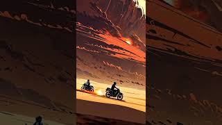 Futuristic Desert Adventure Race Through Endless Sands 4K Anime Scene [upl. by Gershon]