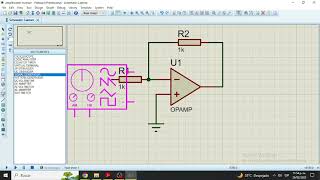 SIMULACION PROTEUS AMPLIFICADOR INVERSOR [upl. by Diena]