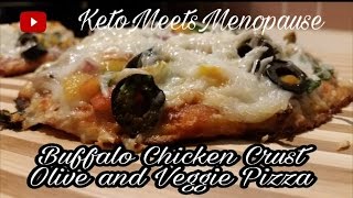 KETO BUFFALO CHICKEN amp OLIVE PIZZA  Low Carb KETO Recipe  Keto Connect Contest [upl. by Elimac]