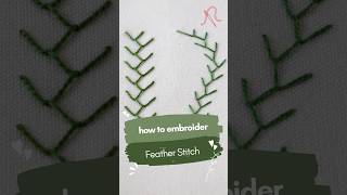 Quick Feather Stitch Tutorial  Easy Embroidery for Beginners [upl. by Eimyaj]