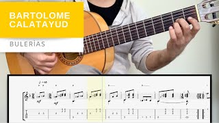 Bartolome Calatayud  Bulerias  Tutorial Guitar Lesson Tab amp Note [upl. by Aip597]