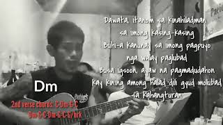 Manyanita song bisaya cover wlyrics and guitar chords tutorial [upl. by Cruce]