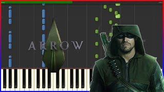 Arrow  Main Theme  Piano Tutorial [upl. by Thornie706]