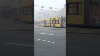 Straßenbahn Leipzig im Nebel tram hauptbahnhof [upl. by Acinnor]