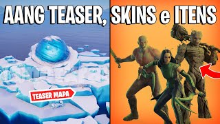 FORTNITE  AANG TEASER MAPA GUARDIÕES DA GALÁXIA SKINS e ITENS [upl. by Wootan862]