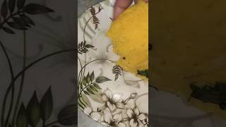 Evening snack dhokla with chatni cooking food viralvideo foodie recipe [upl. by Mariandi]