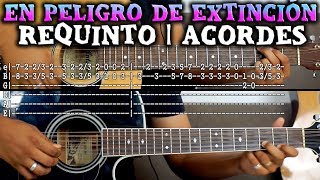 Tutorial  En peligro de extinción  La adictiva  Requinto  Acordes  TABS [upl. by Euqnimod549]