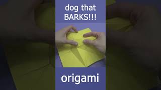 Barking Paper Dog  Origami dog origami tutorial shorts [upl. by Kort]