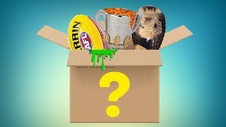 WHATS IN THE BOX AFL Players try the whats in the box challenge [upl. by Yendor]