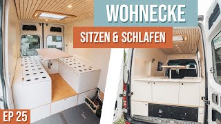 Multifunktionale Wohnecke zum Sitzen und Schlafen für den Van  vom Kasten zum Camper EP25 [upl. by Scoville]