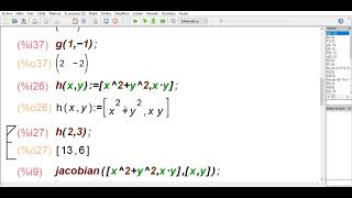 wxMaxima funciones de varias variables y vectoriales Gradiente y matriz Jacobiana [upl. by Assilram]