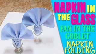 Fan in the Goblet Napkin Folding [upl. by Rats]